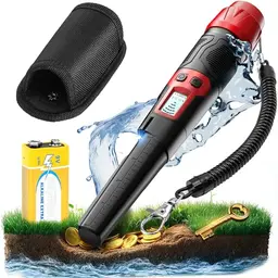 KAIWEETS Pinpointer Metalldetektor - 360° wasserdicht, 3 Modi, hohe Empfindlichkeit, LCD-Bildschirm für Gold, Relikte und Schmuck