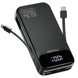 Power Bank 25800 mAh mit Schnellladung und LCD Anzeige für Smartphones und Tablets