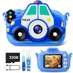 DIAMOOKY Kinderkamera 1080P mit 2,0-Zoll Bildschirm und 32GB Karte - Spielzeug für 3-12 Jahre
