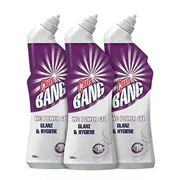 CILLIT BANG WC Power Gel Glanz & Hygiene – Kraftvoller WC-Reiniger – 3 x 750 ml