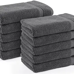 Utopia Gästehandtücher 10er Pack 30x50 cm, 100% Baumwolle, weich und saugfähig (Grau)