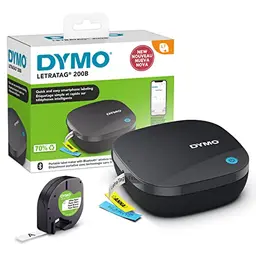 DYMO LetraTag 200B Beschriftungsgerät | Kompakter Etikettendrucker mit Bluetooth | Inkl. 1 Papierschriftband Weiß