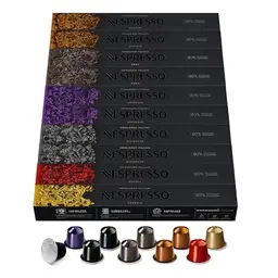 NESPRESSO Ispirazione Italiana Kapsel Set, 100 Kaffeekapseln für Espresso und Lungo, mittlere bis dunkle Röstungen