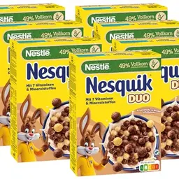Nesquik Duo Cereals, Schoko-Cerealien mit Vollkorn, 7er Pack (7 x 325 g)