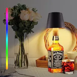 ChenFec Kabellose LED Tischlampe - Akku Aufladbar, RGB Tischleuchte für Indoor und Outdoor