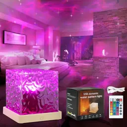 MXTIMWAN LED Sternenhimmel Projektor für Kinder, RGB 3D Aurora Projektor mit Fernbedienung und 16 Lichteffekten