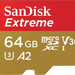 SanDisk Extreme microSDXC 64 GB Speicherkarte für Actioncams & Drohnen + Adapter