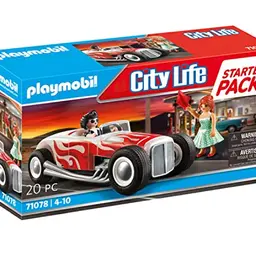 PLAYMOBIL City Life 71078 Hot Rod Starter Pack – Spielzeug-Auto für Kinder ab 4 Jahren