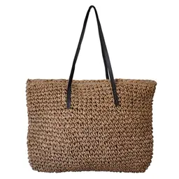 BEY'Z Lässige Vintage-Damentasche aus Stroh – Knoten-Schultertasche für alle Jahreszeiten