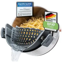 Netrox Silikon-Schnappsieb – Nudelsieb für Topf & Pfanne