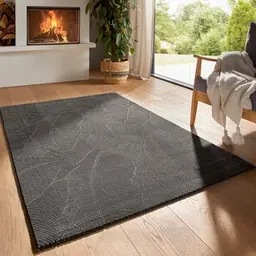 Taracarpet Boho Skandi Kurzflor Teppich, waschbar und pflegeleicht, ideal für Wohnzimmer, Schlafzimmer und Kinderzimmer - Anthrazit 050x080 cm