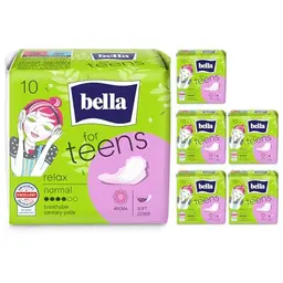 Bella for Teens Ultra Binden Relax | Ultradünne Binden für Teenager im 6er Pack mit Flügeln