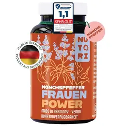 NUTORI Mönchspfeffer Kapseln – Hochdosiert 10mg – 90 Kapseln – 100% vegan – Laborgeprüft in Deutschland