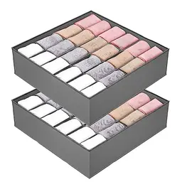 kiximay Unterwäsche-Organizer 2er Set, faltbare Aufbewahrungsbox für BHs, Socken und Krawatten