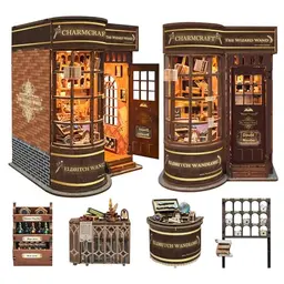 Book Nook Kit für Erwachsene - DIY Miniaturhaus aus Holz, 3D Puzzle, Buchgeschenk für Buchliebhaberinnen und Freundinnen