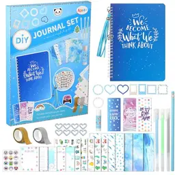 GROFIS DIY Journal Set – Scrapbook & Tagebuch Set für Teens, Geschenkidee für Jungen und Mädchen von 8-14 Jahren