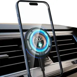 Magnetisches Wireless Autoladegerät - 15W Magsafe Car Mount für iPhone 12/13/14/15/16 und andere Qi-Telefone