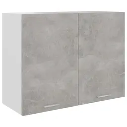 vidaXL Hängeschrank mit 2 Regalböden, Betongrau, 80x31x60cm Küchenmöbel