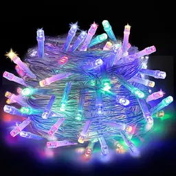 CNMTCCO 5M Lichterkette mit 50 LEDs - Batteriebetrieben, Mehrfarbig, Ideal für Weihnachten, Hochzeiten und Partys