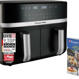 Russell Hobbs Heißluftfritteuse 9L Rapid AirFryer mit 9 Programmen und 2 Fächern