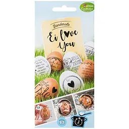 Heitmann Eierfarben - Ei Love You - 12 Motive in Schwarz/Weiß - 17 x 8 cm
