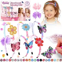 Pllieay Haarreifen Bastelset für Mädchen, DIY Haarschmuck Spielzeug, Geschenkidee 5-13 Jahre