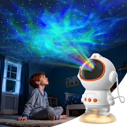Fokky Astronaut Projektor Nachtlicht - 8 Modi, Fernbedienung, Timer für Kinder & Erwachsene