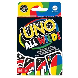 Mattel Games UNO All Wild Kartenspiel – 112 Karten, Reisespiel für Kinder und Familien, ab 7 Jahren