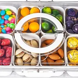 Sivaopa Snack-Box mit Fächern – Wiederverwendbare Obst-Aufbewahrung für den Kühlschrank