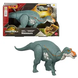 Mattel Jurassic World Maiasaura Dinosaurierspielzeug mit Beiß-Angriff und Brüllgeräusch