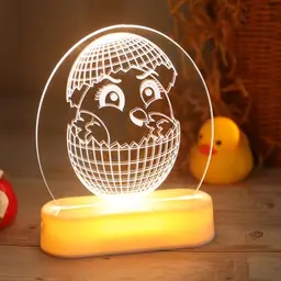 Oster-Acryl-Nachtlicht Hasen-Nachtlampe für die Dekoration Zuhause, Büro, Kinderzimmer - Geburtstagsgeschenke (warme Farbe)