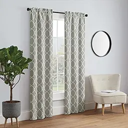 Vickery Moderne Vorhangstange für Schlafzimmer oder Wohnzimmer, grau, 71,1 x 160 cm