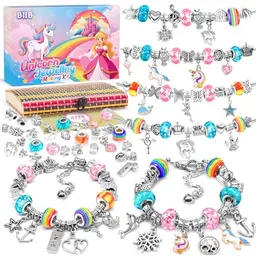 BIIB Einhorn Bastelset für Mädchen ab 6 Jahre – Armbänder & Schmuck zum Selbermachen, Schulanfang & Geschenk für Kinder 5-12 Jahre