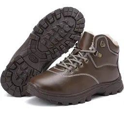 Ricema Winterstiefel für Herren und Damen - Wasserdicht, Warm gefüttert, Rutschfest, Dunkelbraun, Größe 39 EU