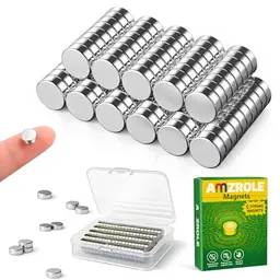 100 Stück Mini Neodym-Magnete 6x2mm, stark haftend für Magnettafel, Whiteboard, Kühlschrank & Handwerk