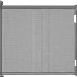 Derimkcoa Ausziehbares Treppenschutzgitter für Babys, 0-140 cm, geeignet für Treppen und Türen (Grau)