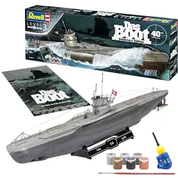 Revell Das Boot Collector's Edition - 40th Anniversary U 96 Modellbausatz im Maßstab 1:144 mit Zubehör