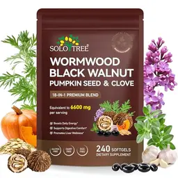 Schwarzwald-Nuss Wermut Nelke 240 Softgels – Unterstützung bei Darmreinigung und Verdauung, für mehr Energie und Wohlbefinden