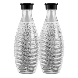 SodaStream CRYSTAL Glaskaraffe - 0,7L Wasserkaraffe, 2er-Pack