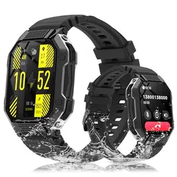 Smartwatch für Herren mit Telefonfunktion, 1.83" Touchscreen, 100+ Sportmodi, IP68 wasserdicht, 24H Gesundheits-Screening, Schwarz