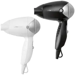 Clatronic® Reisehaartrockner, kompakt, 1200W, 2 Stufen, Formdüse 360° drehbar, Aufhängeöse, schwarz oder weiß