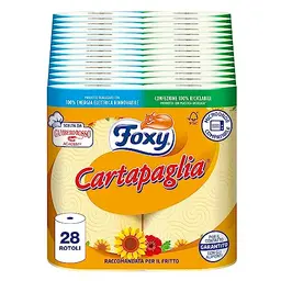 Foxy Papier Trockner 28 Rollen 2-lagig hohe Saugkraft FSC-zertifiziert 100% recycelbare Verpackung