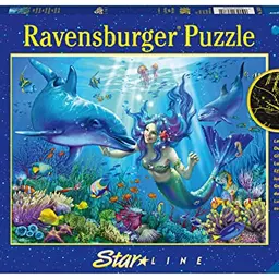 Ravensburger Kinderpuzzle - Leuchtendes Unterwasserparadies - 200 Teile im XXL-Format, leuchtet im Dunkeln, für Kinder ab 8 Jahren