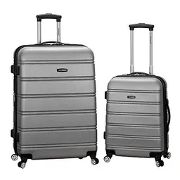 Rockland Melbourne Hartschalen-Trolley Set, erweiterbar, Silber, 2-Piece (20/28)