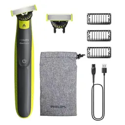 Philips OneBlade 360 Face - Bartschneider und Rasierer mit 2 Klingen und 3 Stoppelkamm
