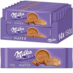 Milka Choco Wafer 150g - Waffeln mit Kakaocreme und Alpenmilchschokolade