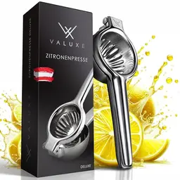 VALUXE® Zitronenpresse aus Edelstahl - Manuelle Citrus-Presse für Zitronen, Limetten und kleine Orangen