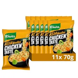 Knorr Instant Nudeln Chicken Geschmack – Asia Snack in nur 3 Minuten, 11x 70 g