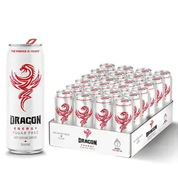 Dragon Energy Zuckerfrei 24 x 250 ml | Erfrischender Geschmack | Mit Koffein und Taurin | Kalorienarm