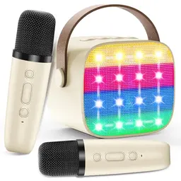 Karaoke Maschine für Kinder mit 2 Mikrofonen und Bluetooth, tragbar, Geschenke für Mädchen und Jungen, 3-12 Jahre